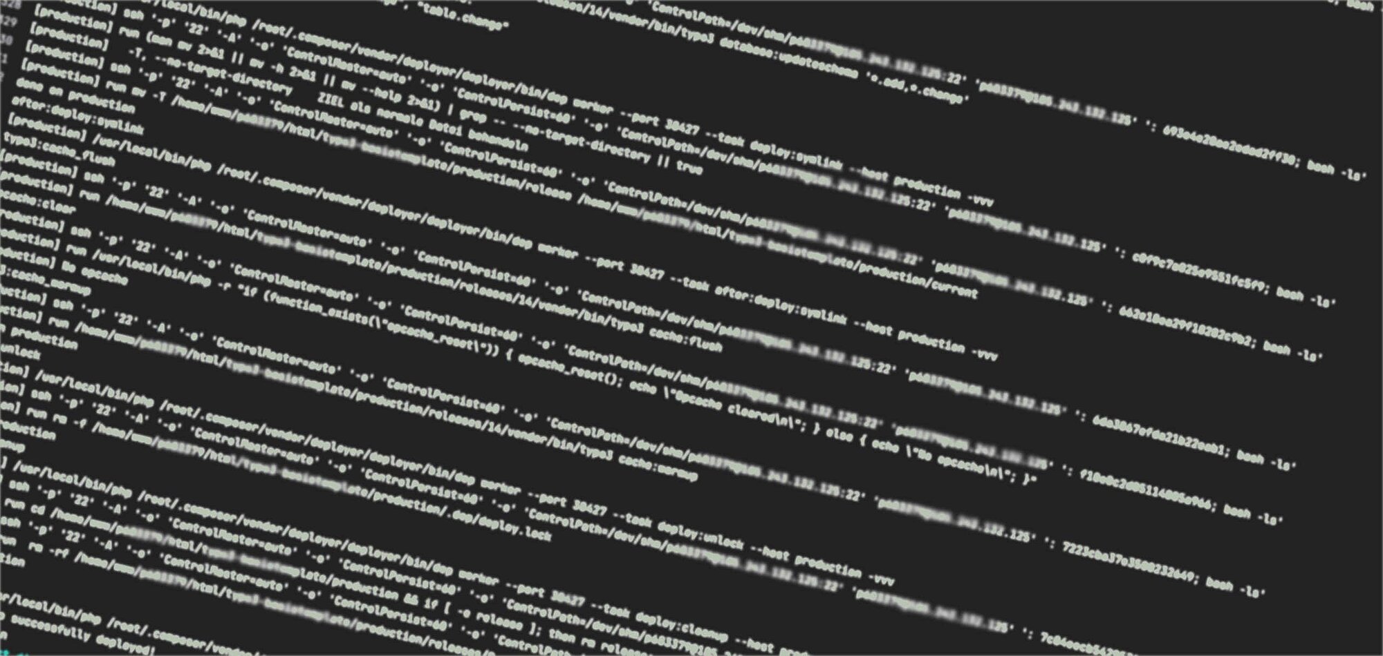 Code aus einem Deployment-Prozess